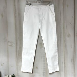 NWT Stile Benetton White Textured Trouser Pants 4